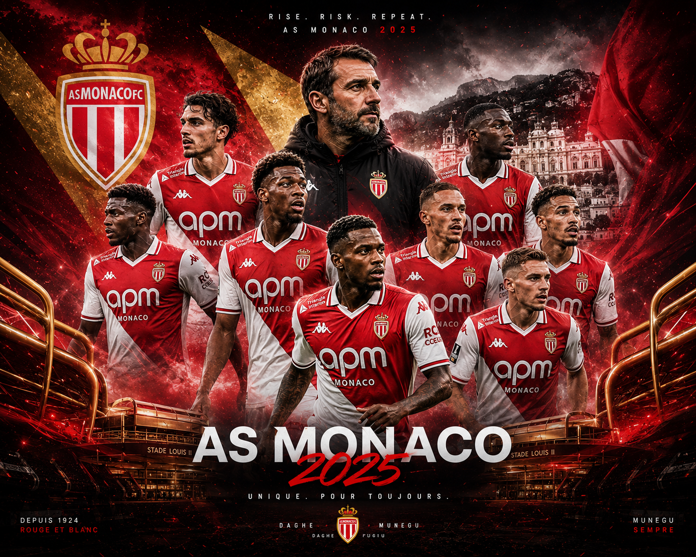 Tableau Métal AS Monaco – Saison 2025‑2026
