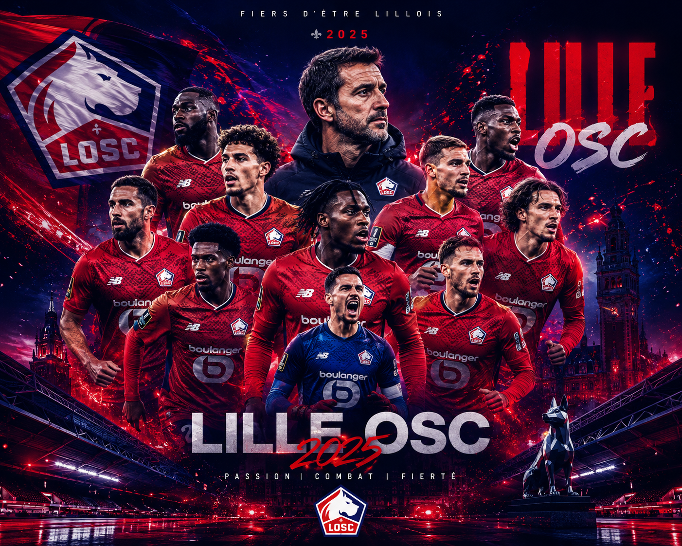 Tableau Métal Lille OSC – Saison 2025‑2026