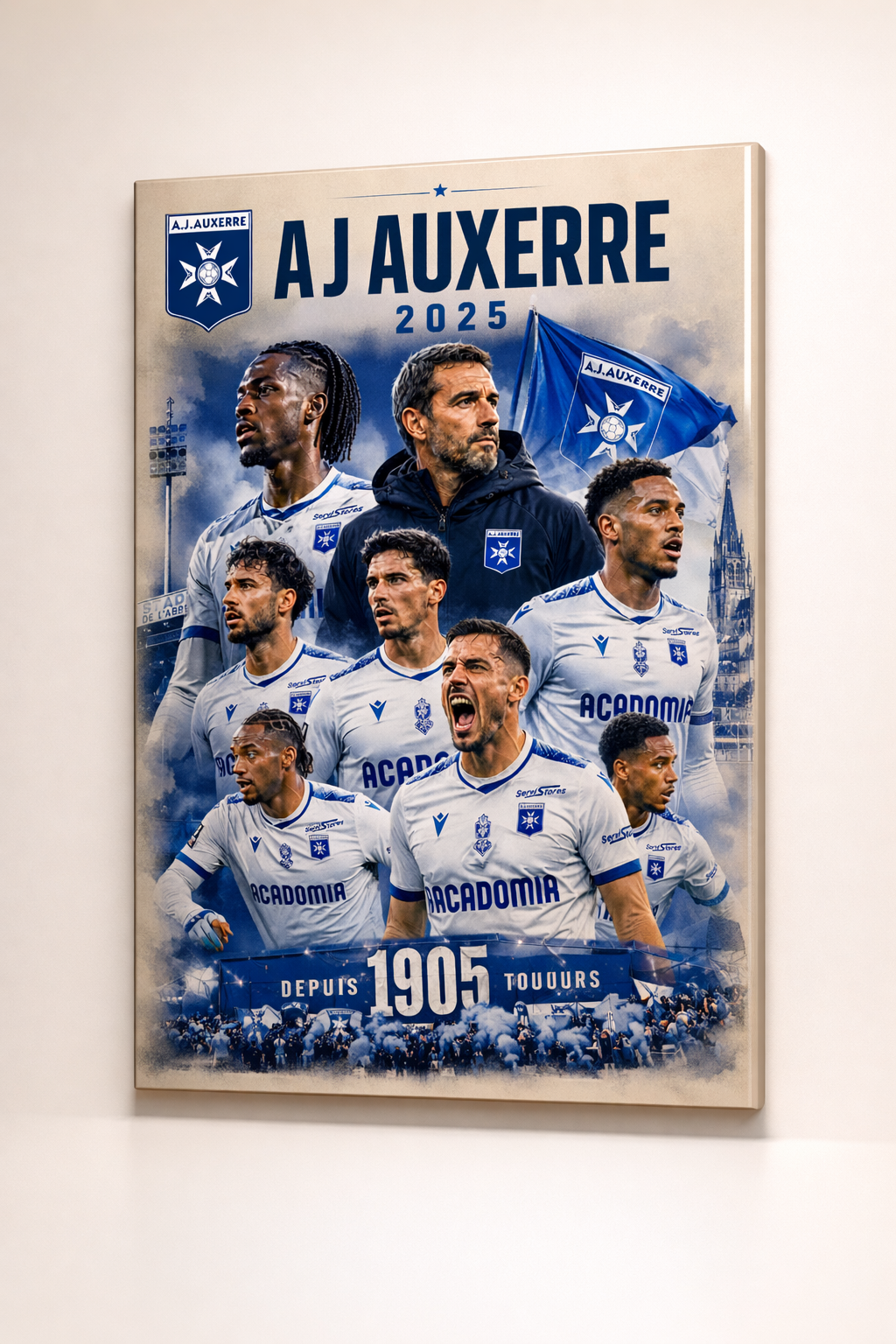 Tableau Métal AJ Auxerre – Saison 2025‑2026 – Image 5