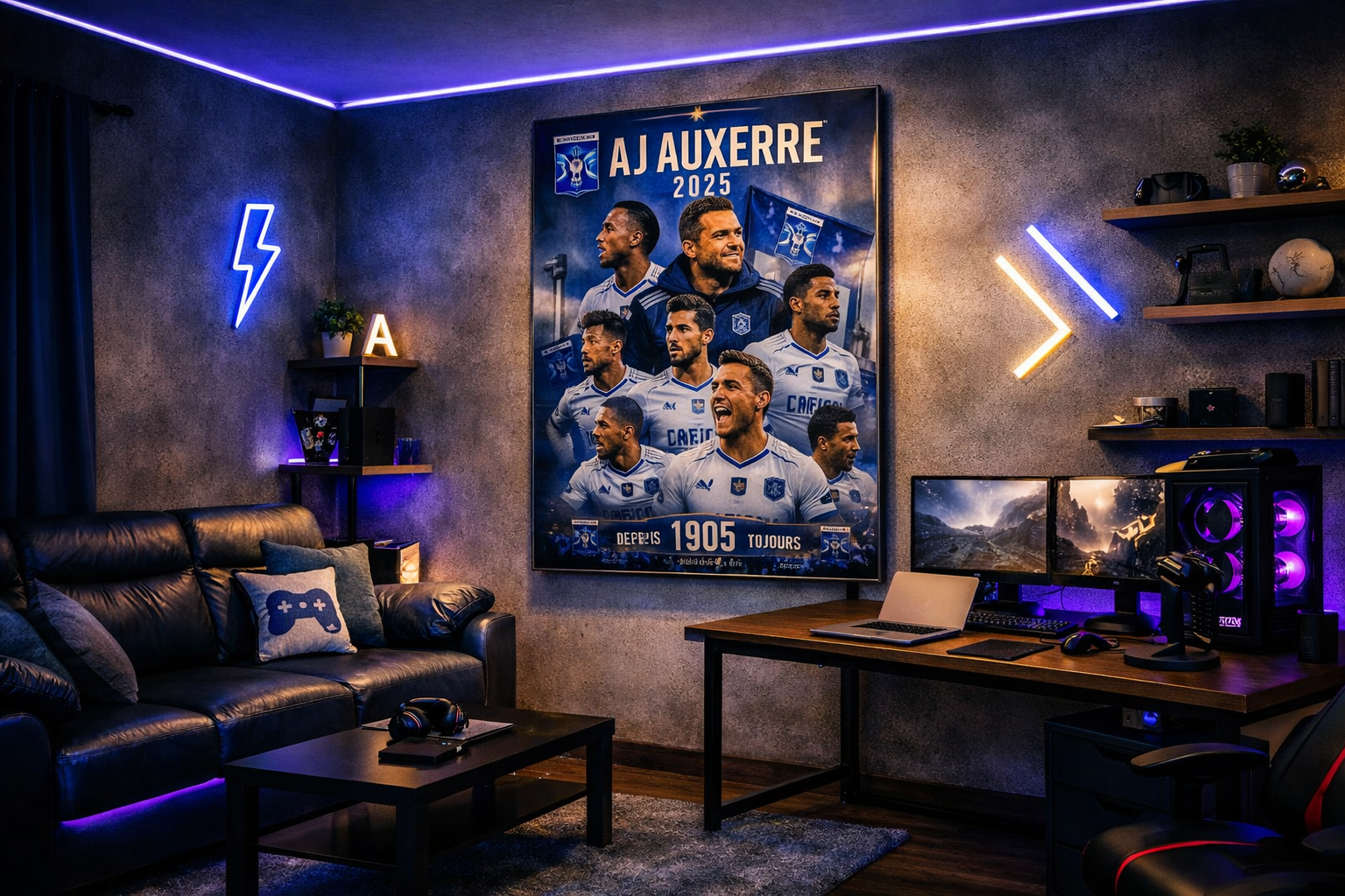 Tableau Métal AJ Auxerre – Saison 2025‑2026 – Image 6