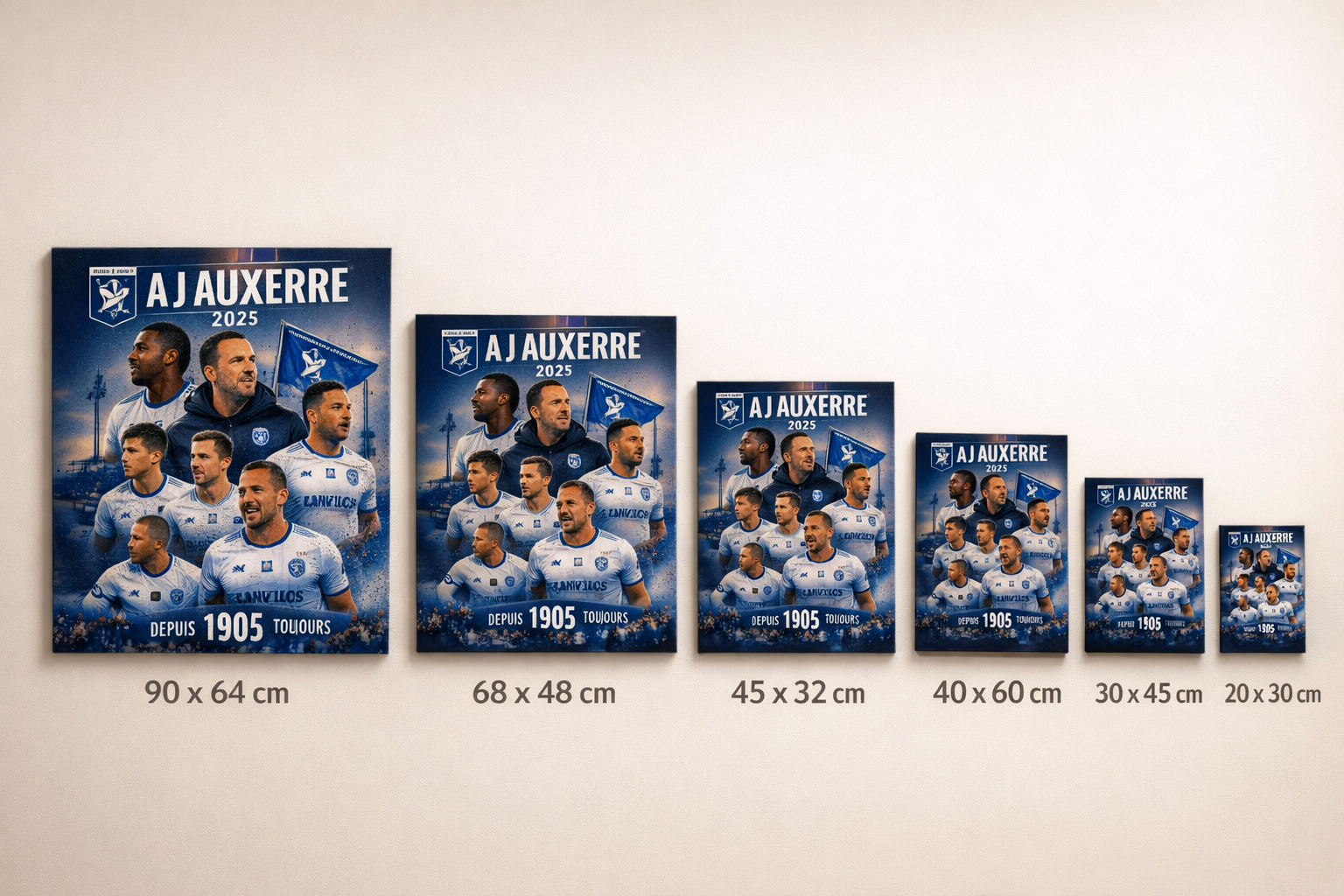 Tableau Métal AJ Auxerre – Saison 2025‑2026 – Image 7