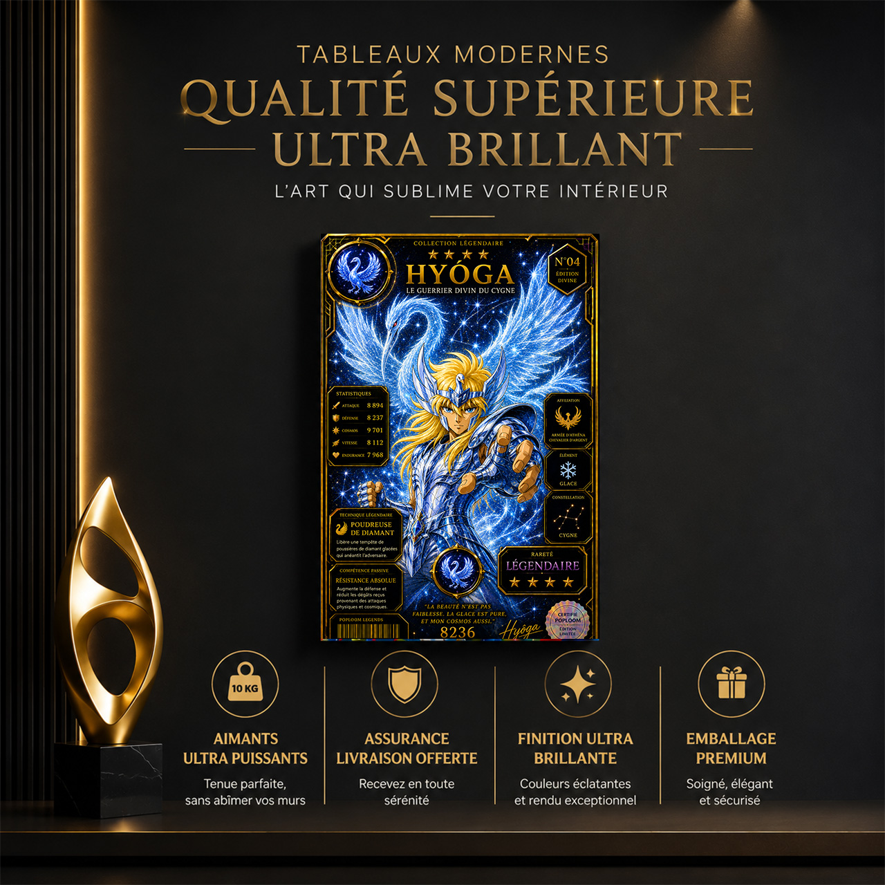 Hyôga du Cygne – Carte Légendaire Saint Seiya | Édition Divine Premium – Image 6