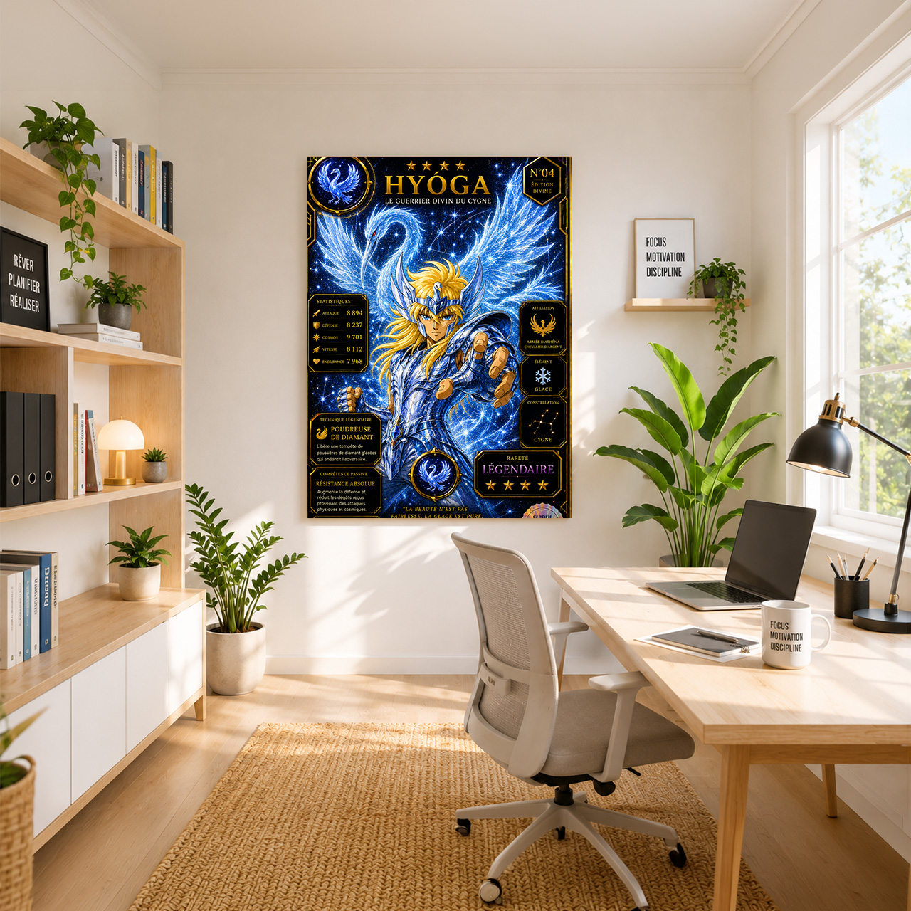 Hyôga du Cygne – Carte Légendaire Saint Seiya | Édition Divine Premium – Image 4