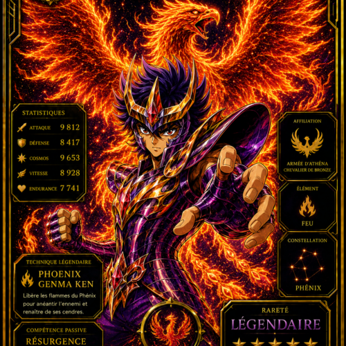 Ikki du Phénix – Carte Légendaire Saint Seiya | Édition Divine Premium