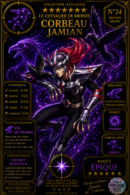 Jamian du Corbeau – Carte Épique Saint Seiya Édition Divine Premium