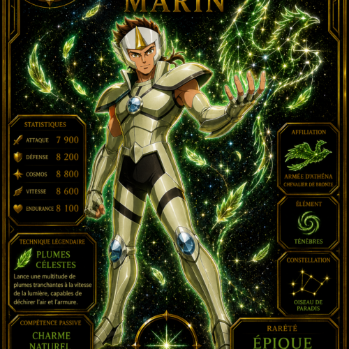 Marin de l’Oiseau de Paradis – Carte Épique Saint Seiya | Édition Divine Premium