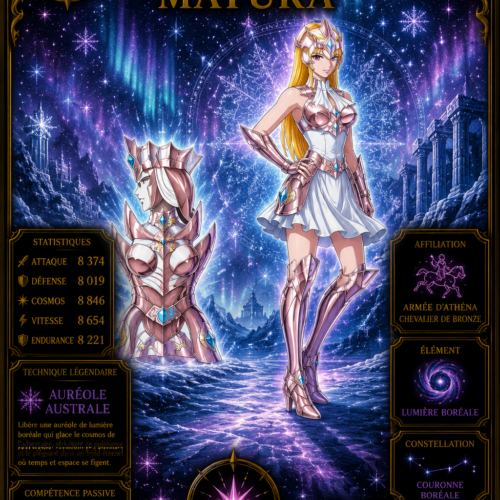Mayura de la Couronne Boréale – Collection Légendaire Poploom Chevalier de Bronze Saint Seiya