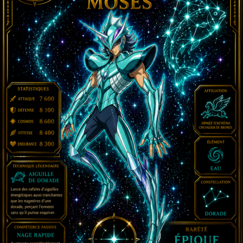 Moses de la Dorade – Carte Épique Saint Seiya | Édition Divine Premium