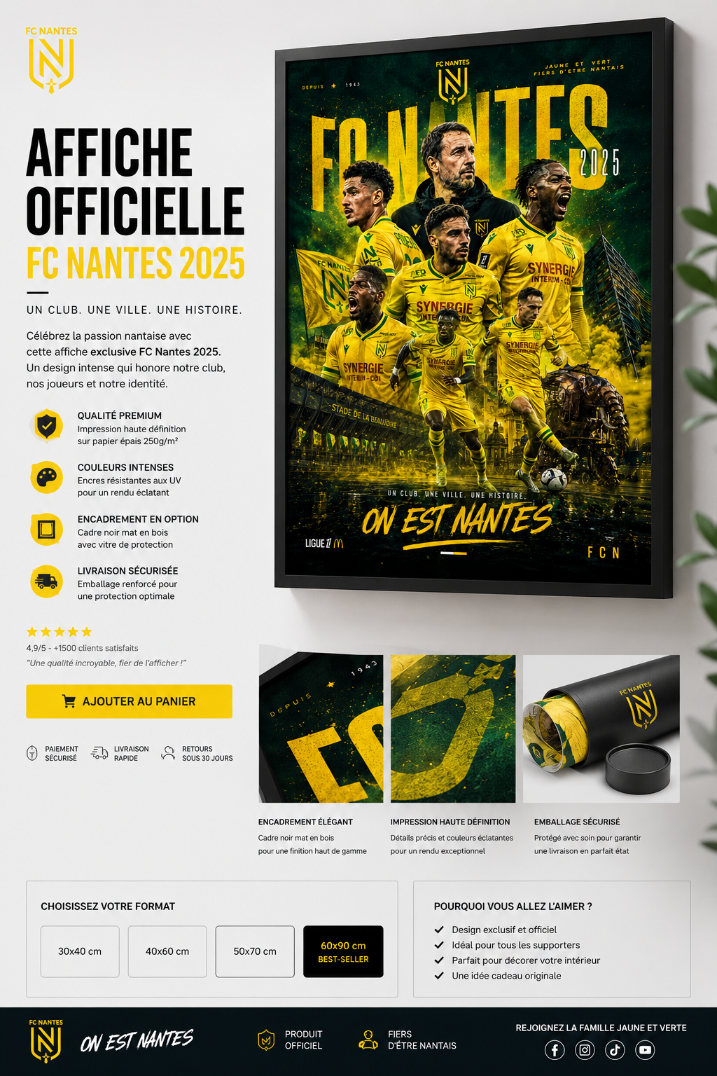 Tableau Métal Nantes – Saison 2025‑2026 – Image 3