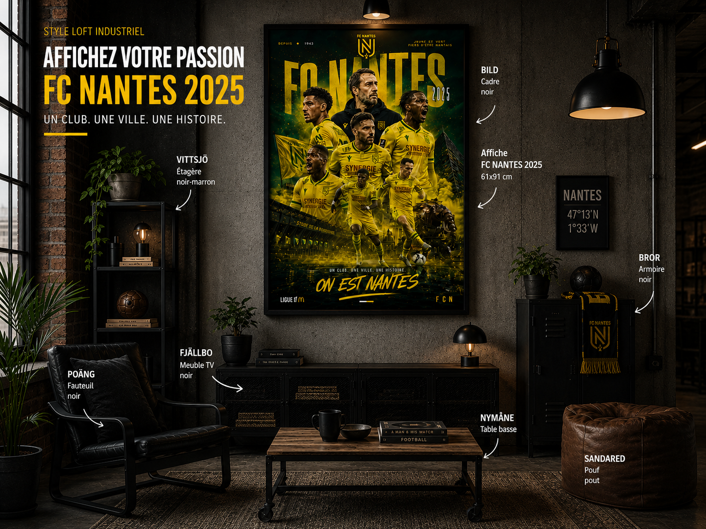Tableau Métal Nantes – Saison 2025‑2026 – Image 9