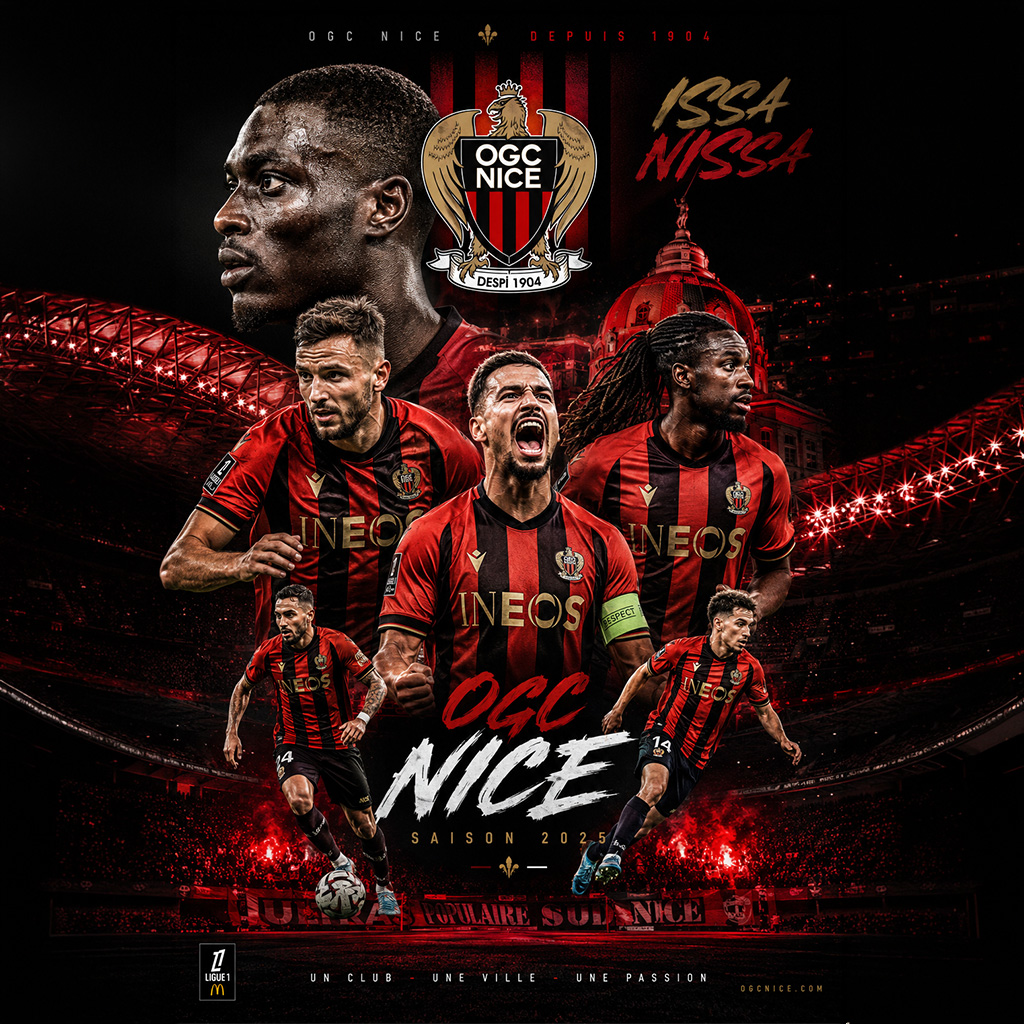 Tableau Métal OGC Nice – Saison 2025‑2026