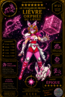 Orphée du Lièvre – Carte Épique Saint Seiya Édition Divine Premium