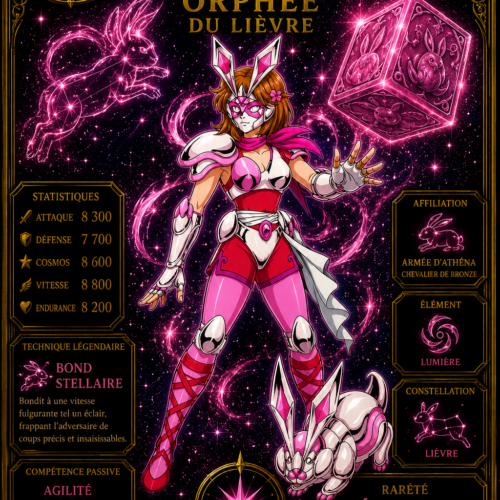 Orphée du Lièvre – Carte Épique Saint Seiya Édition Divine Premium