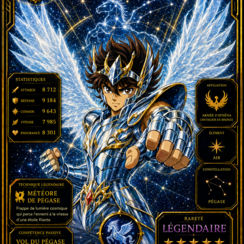 Pégase – Carte Légendaire des Chevaliers du Zodiaque