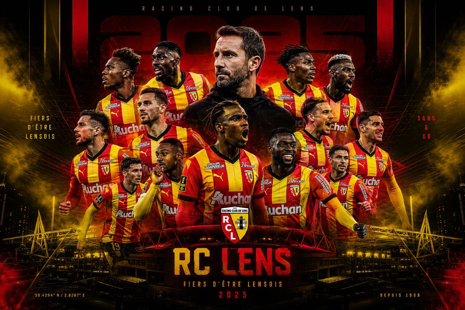 Tableau Métal RC Lens – Saison 2025‑2026