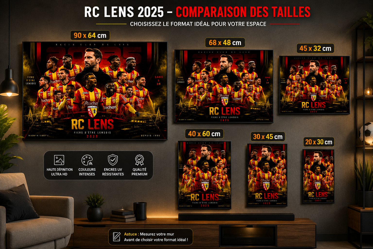 Tableau Métal RC Lens – Saison 2025‑2026 – Image 5