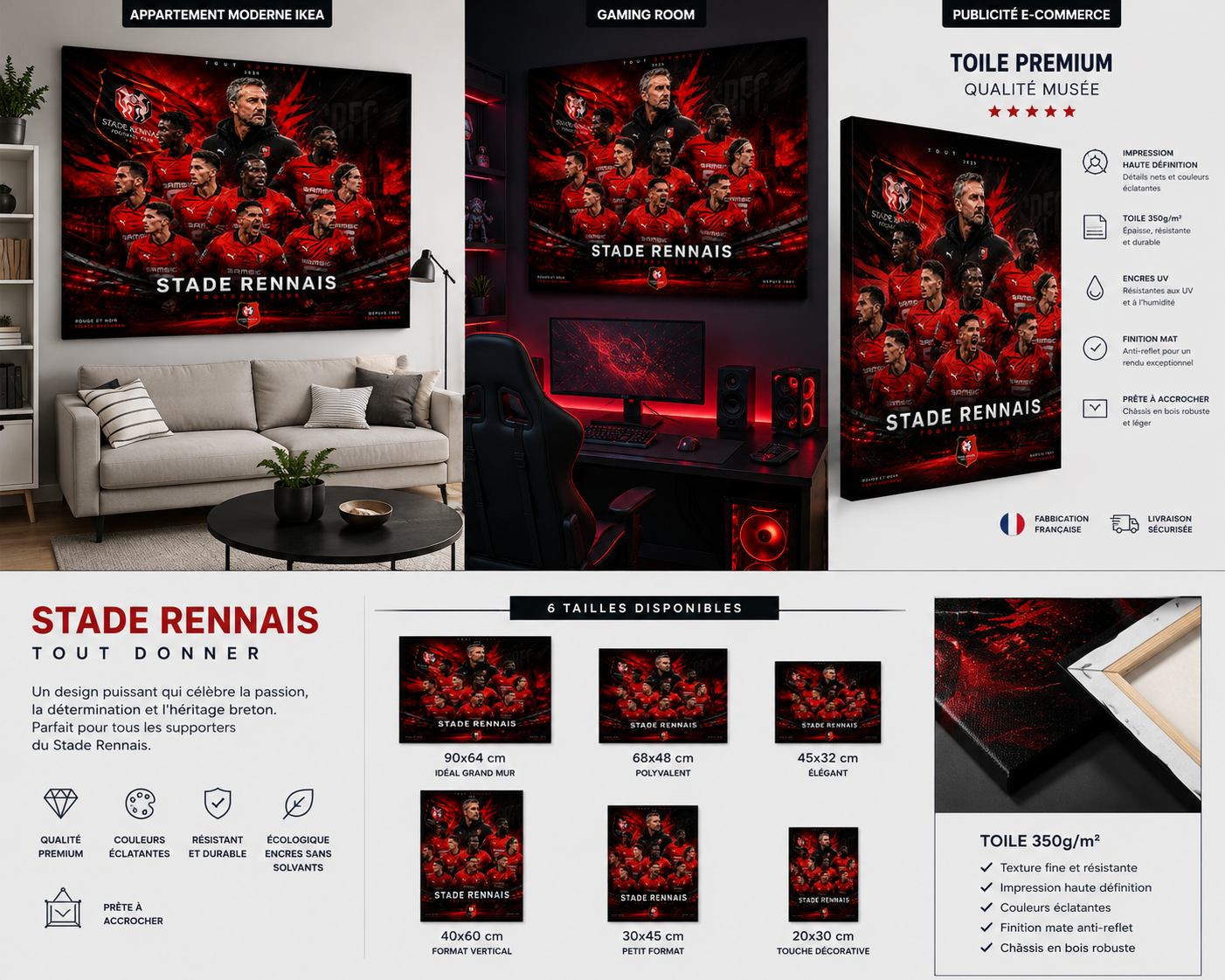 Tableau Métal Rennes – Saison 2025‑2026 – Image 2
