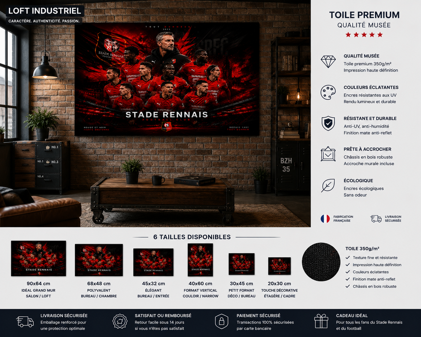 Tableau Métal Rennes – Saison 2025‑2026 – Image 4