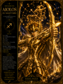 Tableau Métal Premium Aiolos du Sagittaire – Chevalier d'Or Saint Seiya Les Chevaliers du Zodiaque