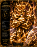 Tableau Métal Premium Aldébaran du Taureau – Chevalier d'Or Saint Seiya Les Chevaliers du Zodiaque
