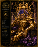 Tableau Métal Premium Deathmask du Cancer – Chevalier d'Or Saint Seiya Les Chevaliers du Zodiaque