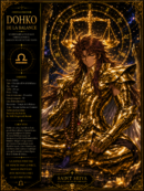 Tableau Métal Premium Dohko de la Balance – Chevalier d'Or Saint Seiya Les Chevaliers du Zodiaque