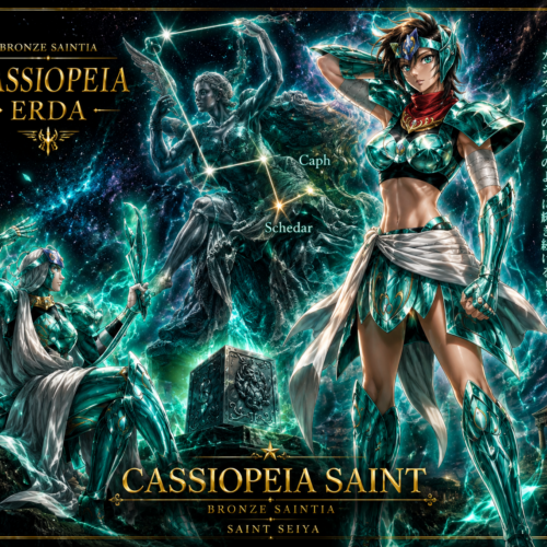 Tableau Métal Premium Erda de Cassiopée – Saint Seiya Saintia Shō | Les Chevaliers du Zodiaque
