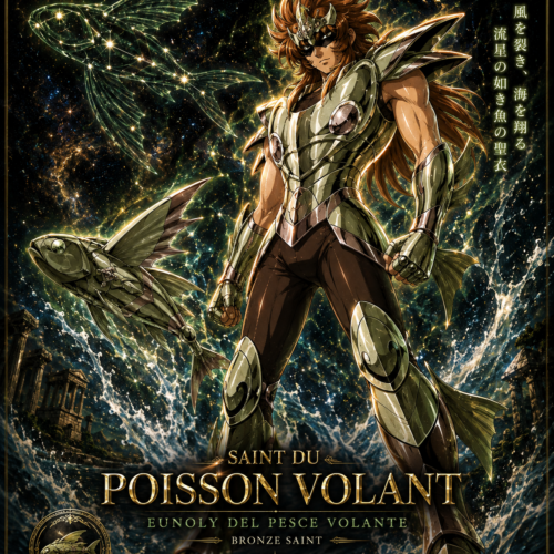 Tableau Métal Premium Eunoly du Poisson Volant – Les Chevaliers du Zodiaque Saint Seiya