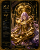 Tableau Métal Premium Mu du Bélier – Chevalier d'Or Saint Seiya Les Chevaliers du Zodiaque