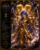 Tableau Métal Premium Saga des Gémeaux – Chevalier d'Or Saint Seiya Les Chevaliers du Zodiaque