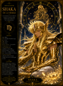 Tableau Métal Premium Shaka de la Vierge – Chevalier d'Or Saint Seiya Les Chevaliers du Zodiaque
