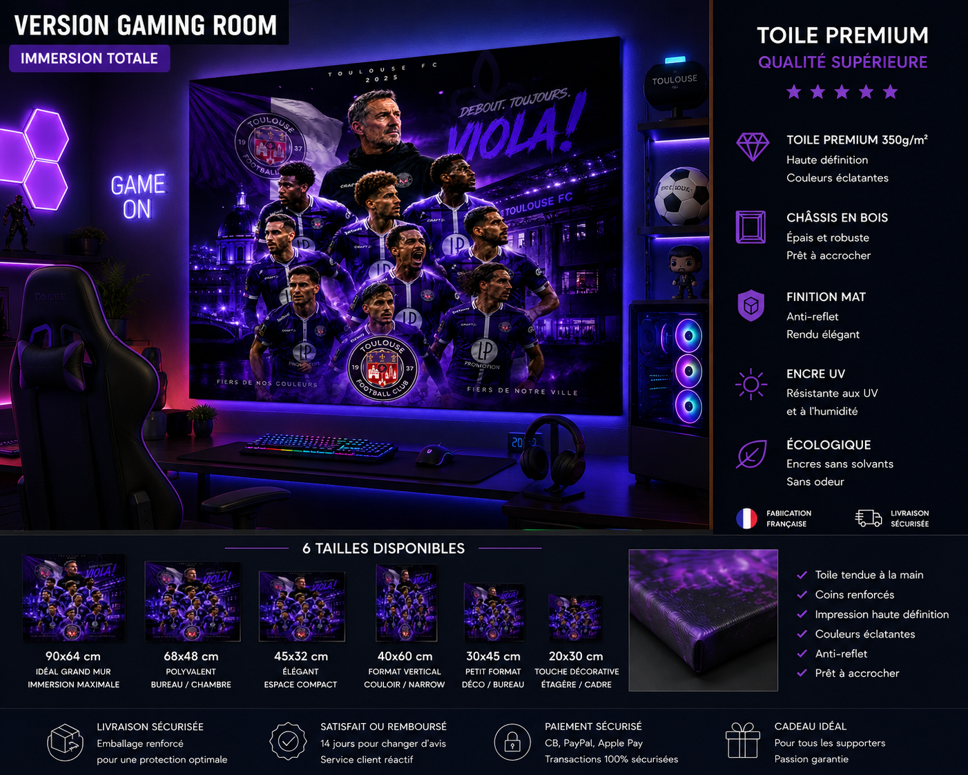 Tableau Métal Toulouse – Saison 2025‑2026 – Image 4