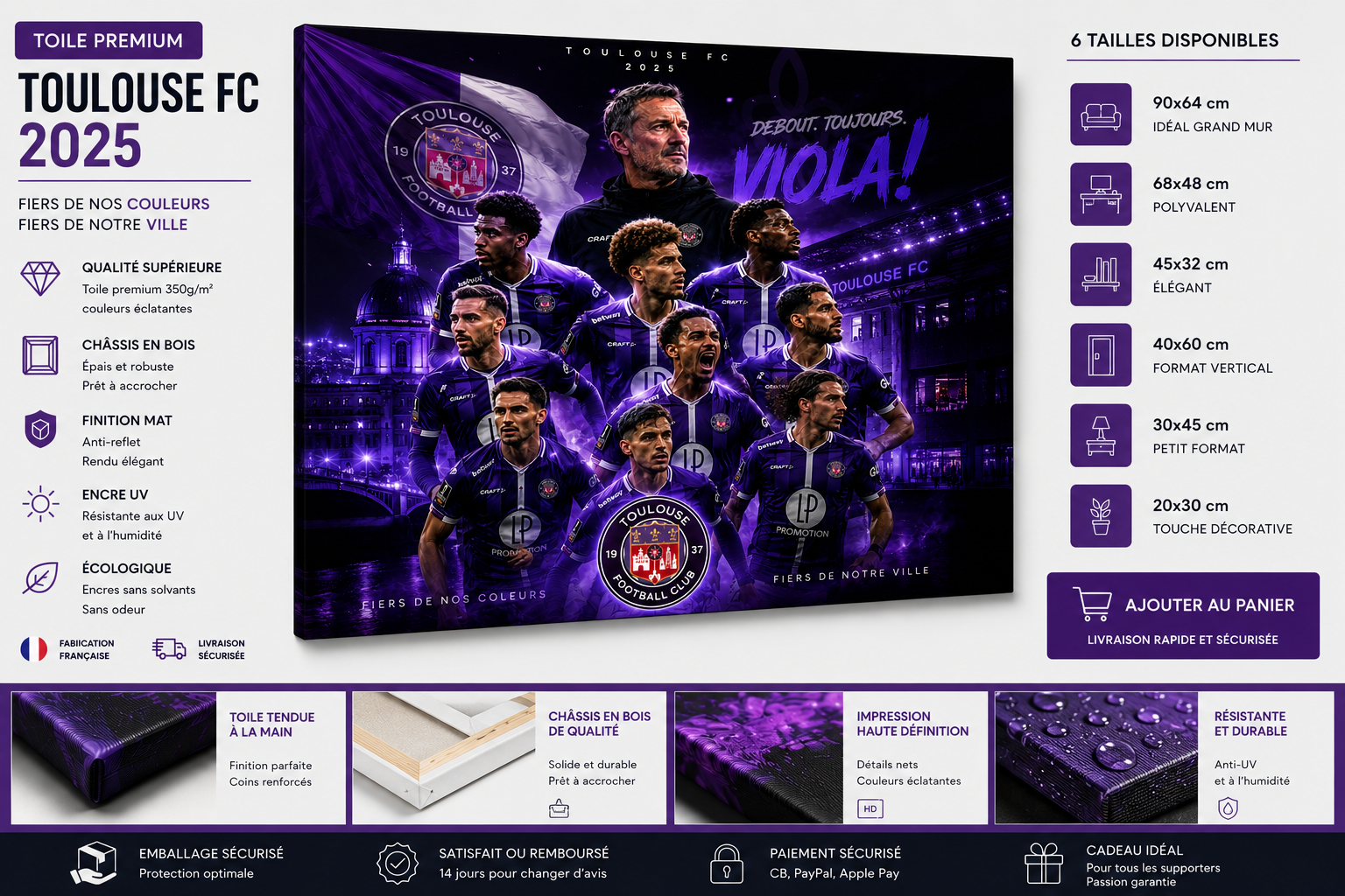 Tableau Métal Toulouse – Saison 2025‑2026 – Image 8