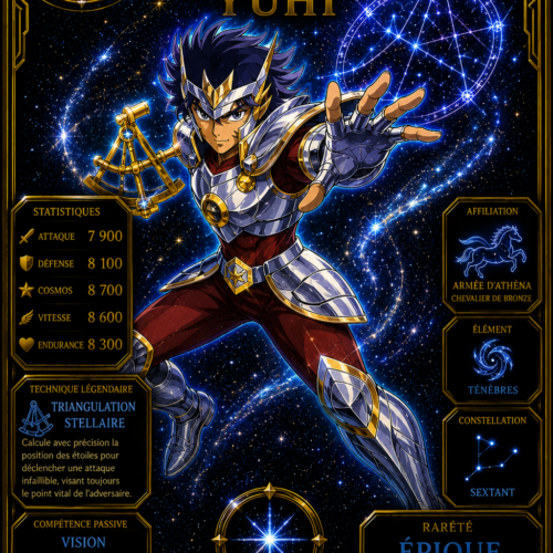 Yūhi du Sextant – Carte Épique Saint Seiya | Édition Divine Premium