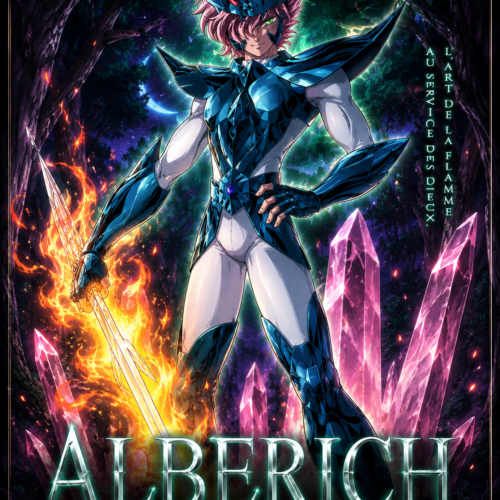 Tableau Métal Alberich de Megrez Saint Seiya Guerrier Divin d'Asgard Poploom
