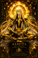 Tableau Métal Asmita de la Vierge – Saint Seiya The Lost Canvas Chevalier d'Or de la Vierge Poploom