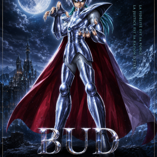 Tableau Métal Bud d'Alcor Saint Seiya Guerrier Divin d'Asgard Poploom