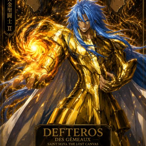 Tableau Métal Defteros des Gémeaux – Saint Seiya The Lost Canvas Chevalier d'Or des Gémeaux Poploom