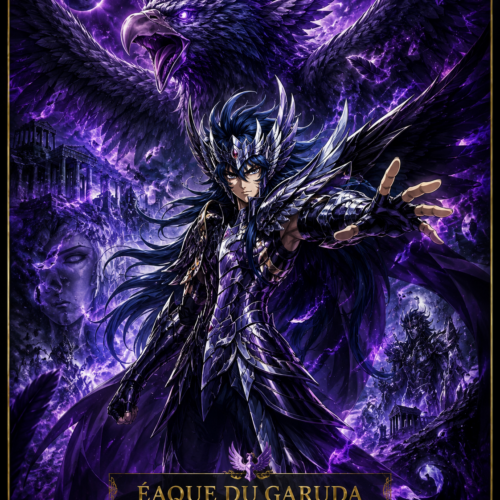 Tableau Métal Éaque du Garuda Saint Seiya Spectre d'Hadès Poploom