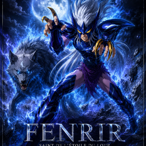 Tableau Métal Fenrir d'Alioth Saint Seiya Guerrier Divin d'Asgard Poploom