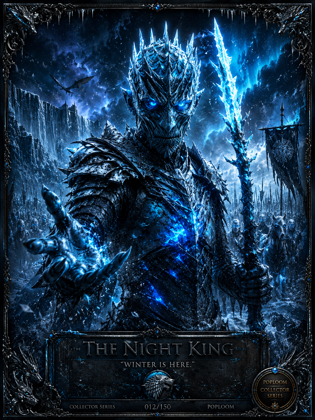 Tableau Métal Game of Thrones™ Collector – Le Roi de la Nuit, Seigneur des Marcheurs Blancs