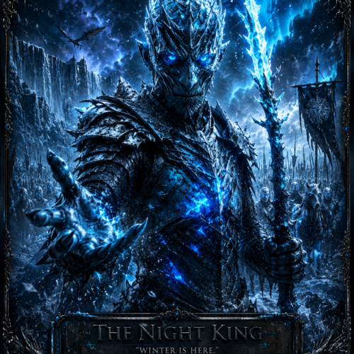Tableau Métal Game of Thrones™ Collector – Le Roi de la Nuit, Seigneur des Marcheurs Blancs