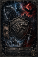 Tableau Métal Game of Thrones™ Collector – Maison Stark « Winter Is Coming »