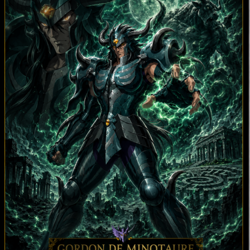 Tableau Métal Gordon du Minotaure Saint Seiya Spectre d'Hadès Poploom