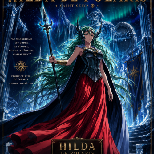 Tableau Métal Hilda de Polaris Saint Seiya Décoration Murale Premium Poploom