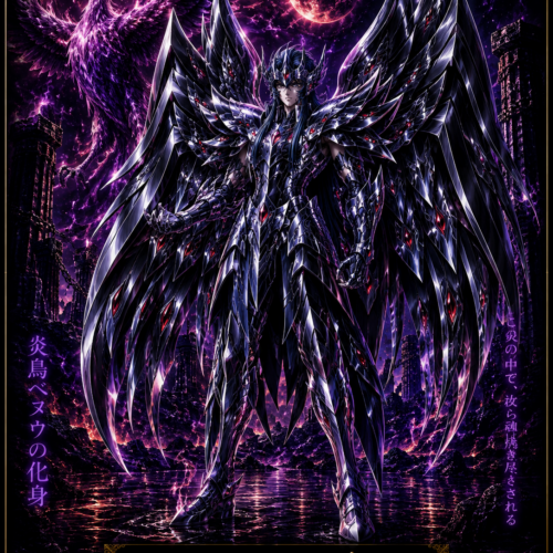 Tableau Métal Kagaho du Bénou – Saint Seiya The Lost Canvas Spectre d'Hadès Poploom