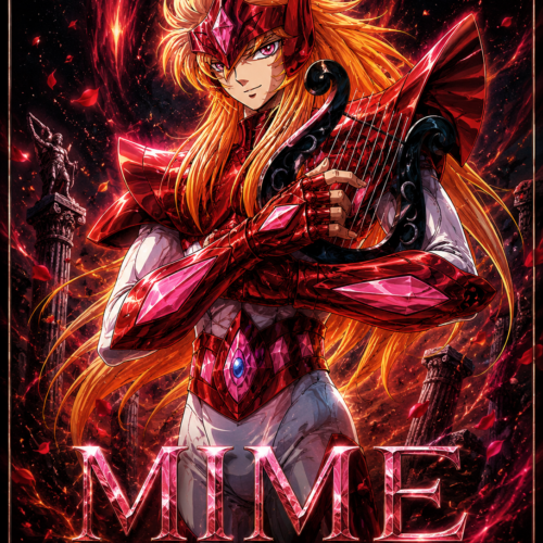 Tableau Métal Mime de Benetnash Saint Seiya Guerrier Divin d'Asgard Poploom
