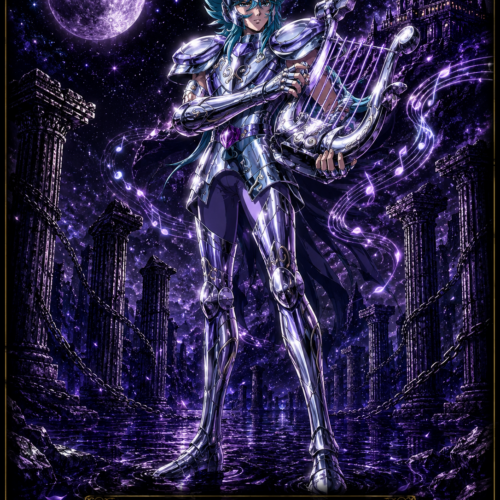 Tableau Métal Orphée de la Lyre – Saint Seiya Hadès Spectre Légendaire Poploom
