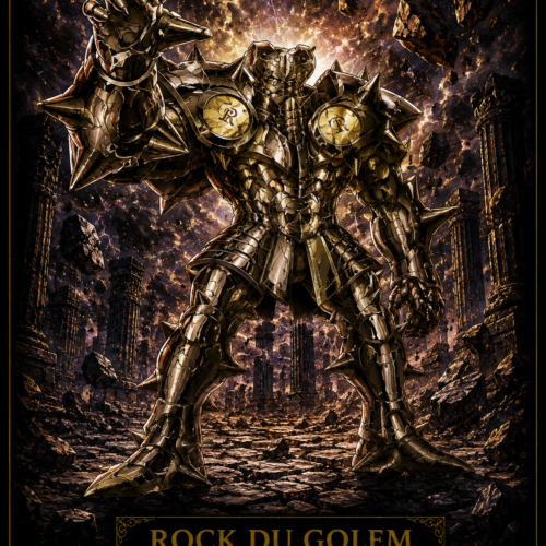 Tableau Métal Rock du Golem – Spectre d'Hadès Saint Seiya Poploom