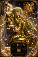 Tableau Métal Shion du Bélier – Saint Seiya The Lost Canvas Chevalier d'Or du Bélier Poploom